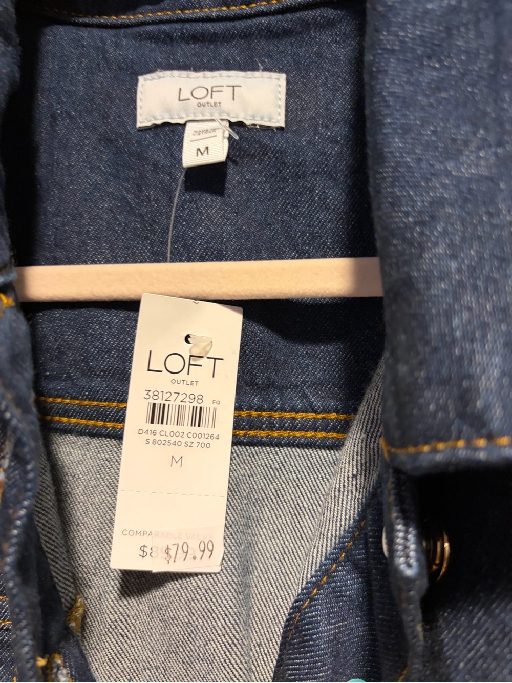 NWT LOFT Outlet Dark Wash Denim Polo Shirt Dress. Offers Welcome! - Picture 4 of 13